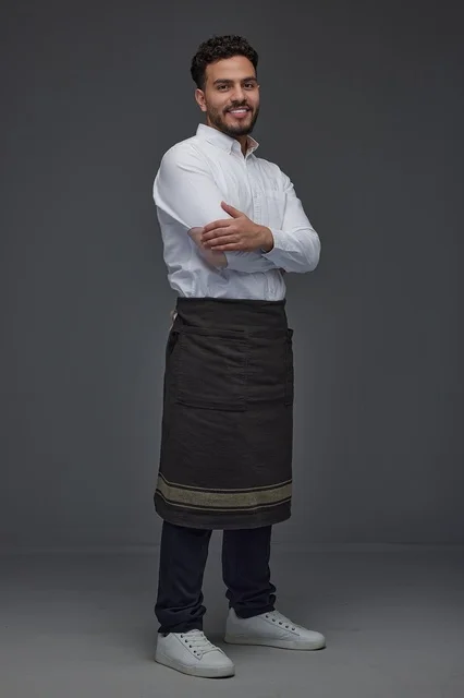 Saudi Professional Barista Standing in Studio