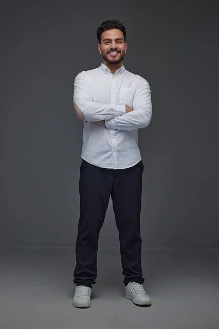 Saudi Man in Casual Modern Clothing Studio Portrait