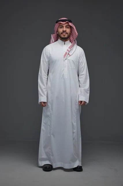 Saudi Man Wearing Traditional Saudi Attire