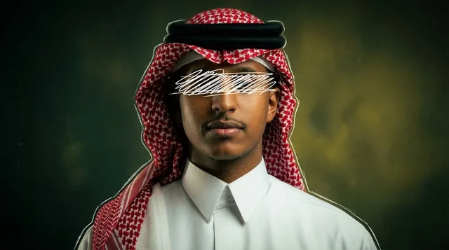 Saudi Man in Traditional Dress Anonymous Portrait