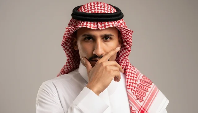 صورة شخصية لرجل سعودي بالزي الوطني التقليدي