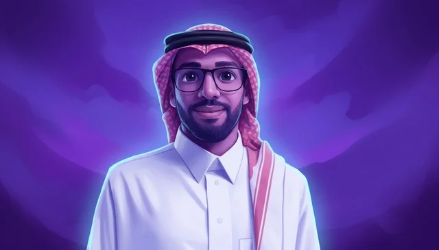 Saudi Man in Traditional Thobe Digital Character