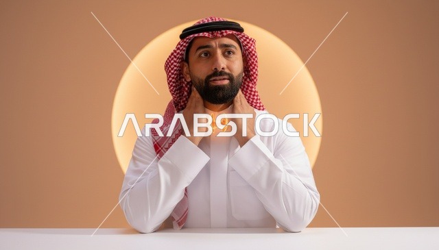 رجل سعودي يعاني من آلام الغدة الدرقية