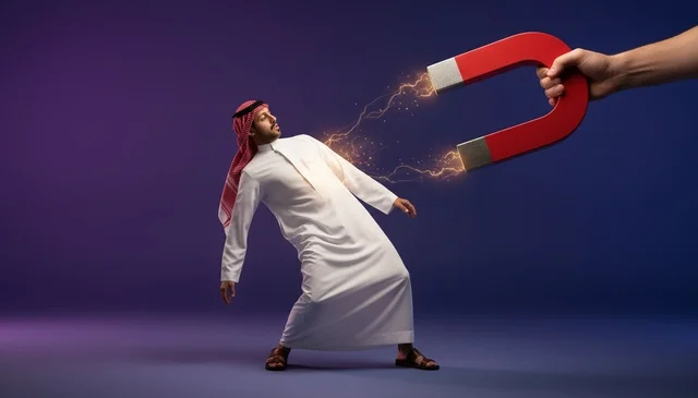Saudi Man Attracted to Large Magnet in Studio