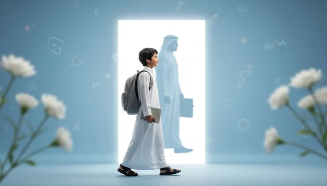 طالب سعودي بالثوب الأبيض ومستقبل مهني ناجح