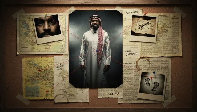 Saudi Man Photo on Investigation Board with Case Evidence