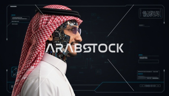 رجل سعودي آلي بتقنية الذكاء الاصطناعي والمستقبل