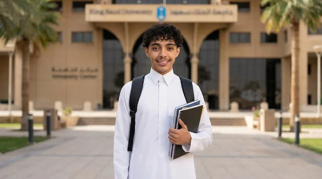 Saudi Male Student at King Saud University Campus