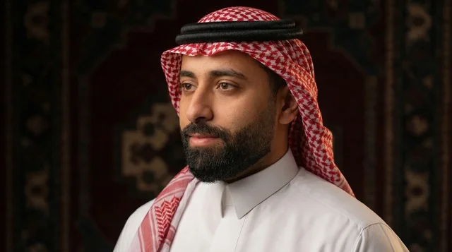 Saudi Man in Traditional Shemagh and Igal Portrait