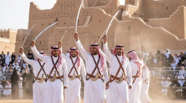 Saudi Ardah Sword Dance in Historic Diriyah