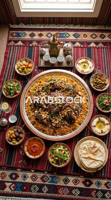 وليمة كبسة لحم الضأن السعودية لغداء عيد الأضحى