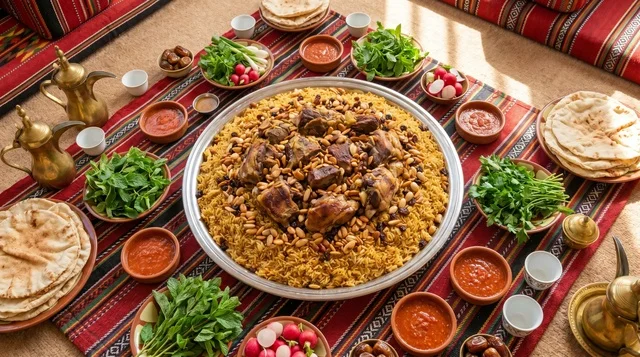 Saudi Lamb Kabsa Eid Al Adha Feast in Arabic Majlis