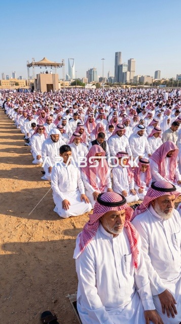 أداء صلاة عيد الأضحى في ساحات الرياض بالسعودية