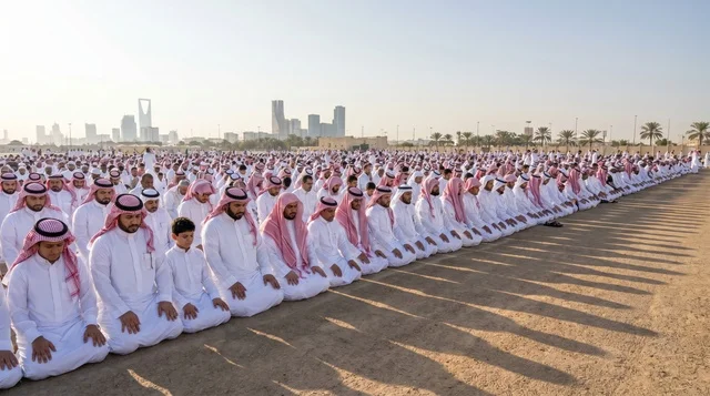 صلاة عيد الأضحى في ساحة المصلين بالرياض السعودية