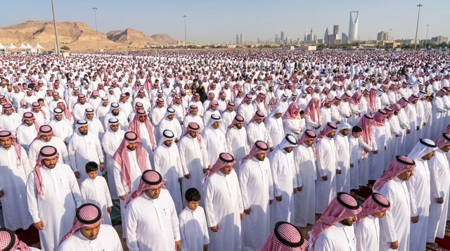 صلاة عيد الأضحى في الرياض بالمملكة العربية السعودية