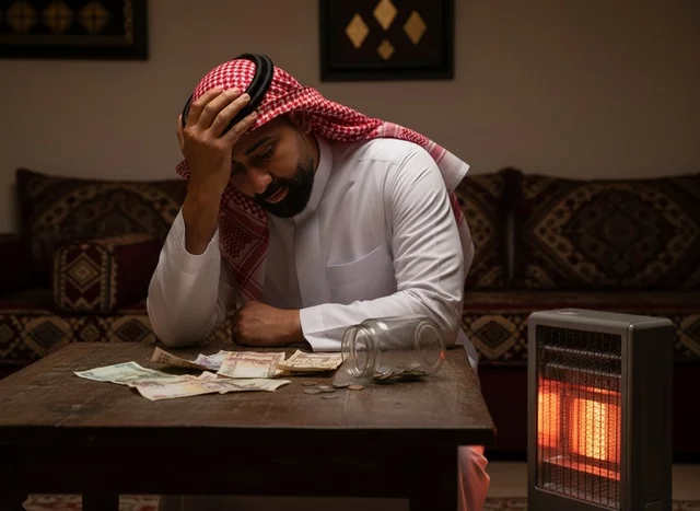 Saudi Man Facing Financial Stress and High Living Costs