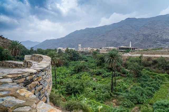 Mountain Village Landscape in Saudi Arabia