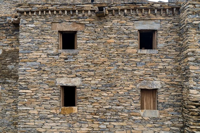 Traditional Stone Building Facade in Saudi Arabia