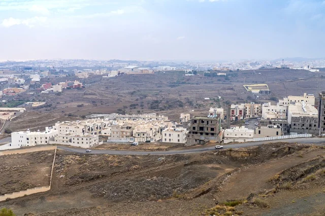 Residential Buildings in Saudi Arabian Mountain Landscape