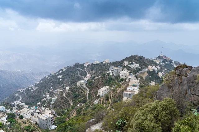 Mountain Village Houses on Saudi Arabian Highlands