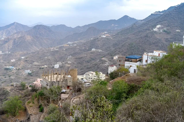 Mountain Village in Saudi Arabia Valley View