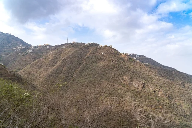 Mountain Village on Ridges in Saudi Arabia
