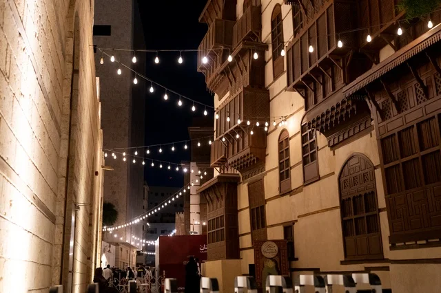 Al-Balad Jeddah Traditional Hijazi Architecture at Night