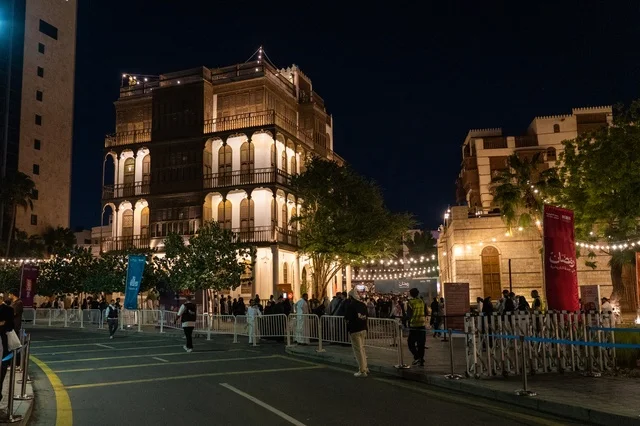 Jeddah Al-Balad Historic District Traditional Night View