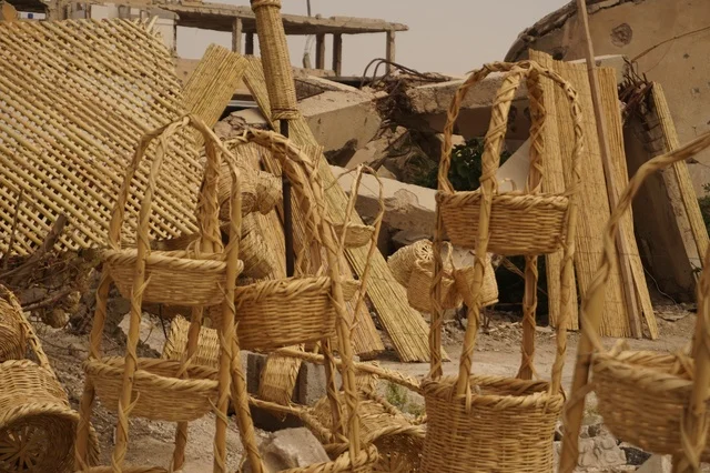 Traditional Woven Palm Baskets in Al-Qassim Saudi Arabia