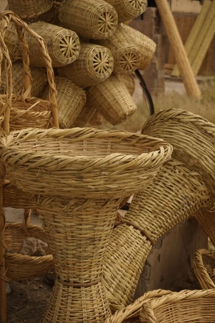 Traditional Handwoven Wicker Baskets in Al-Qassim Saudi Arabia