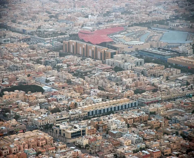 Aerial View of Riyadh City Urban Residential District
