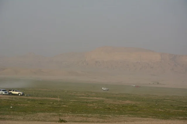 Off-road Vehicles Driving in Saudi Desert Landscape