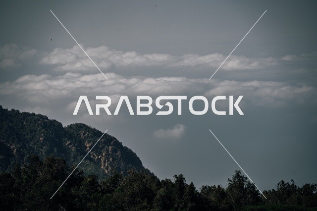 Abha Mountains and Clouds in Saudi Arabia