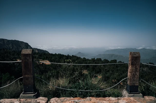 Mountain Landscape Viewpoint in Abha Saudi Arabia Sky