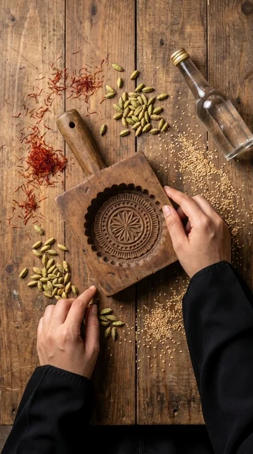 Traditional Kuwaiti Gars Ogaili Cake Ingredients