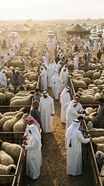 سوق الري للمواشي في الكويت حظائر الأغنام