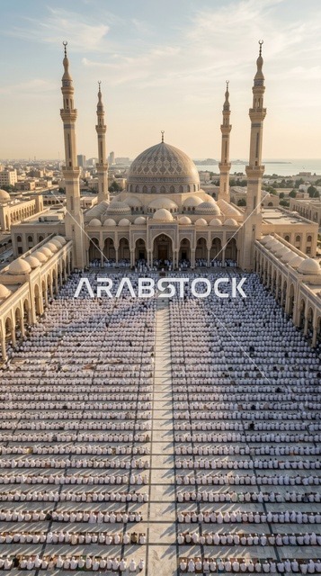 صلاة عيد الأضحى في المسجد الكبير بالكويت تصوير جوي