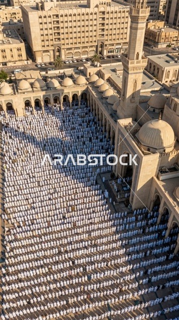 صلاة عيد الأضحى في المسجد الكبير بالكويت تصوير جوي