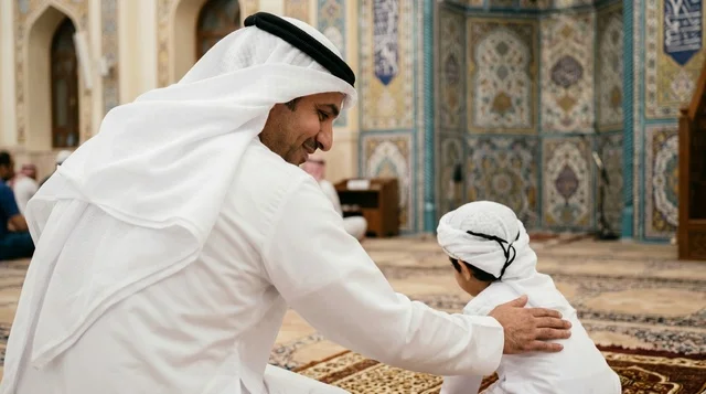 صلاة العيد في المسجد الكبير بدولة الكويت