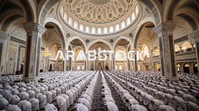 المصلون في صلاة عيد الأضحى بالمسجد الكبير بدولة الكويت