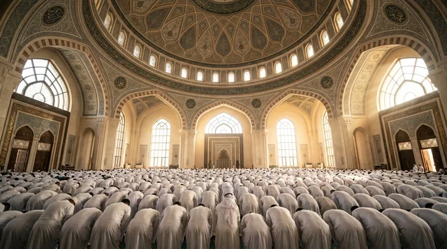 صلاة عيد الأضحى في المسجد الكبير بدولة الكويت