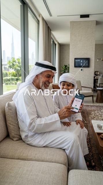 جد إماراتي يرسل عيدية رقمية في دبي