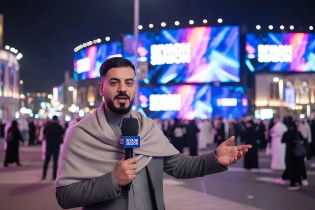 Saudi Reporter at Riyadh Season Festival Night Event