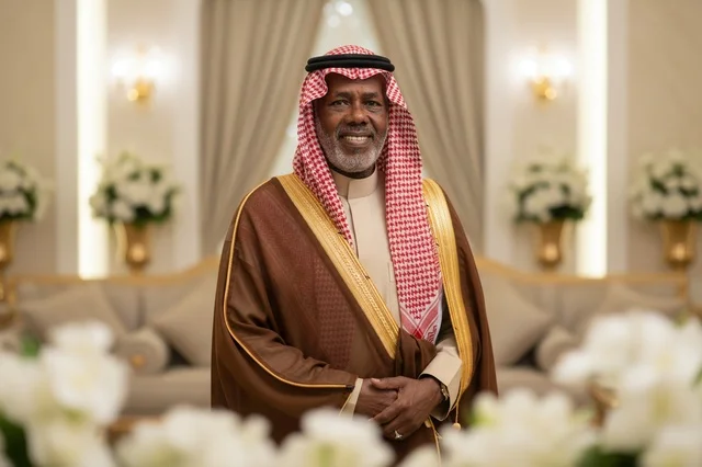 Senior Saudi Man in Traditional Formal Bisht