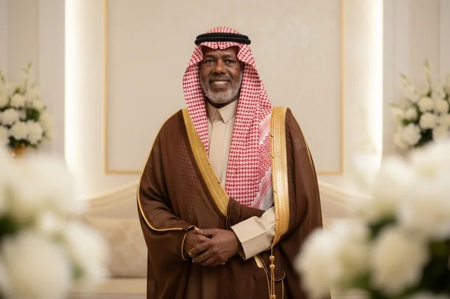 رجل سعودي بزي رسمي تقليدي بشت وشماغ رجل سعودي بزي رسمي تقليدي بشت وشماغ