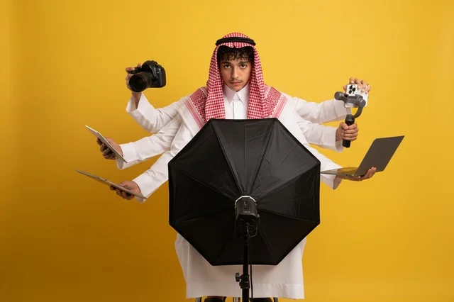 Saudi Content Creator with Media Production Tools