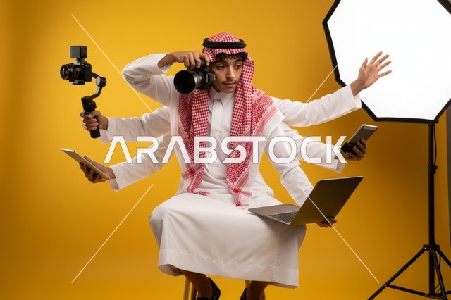 Saudi Multi-Armed Content Creator with Media Tools