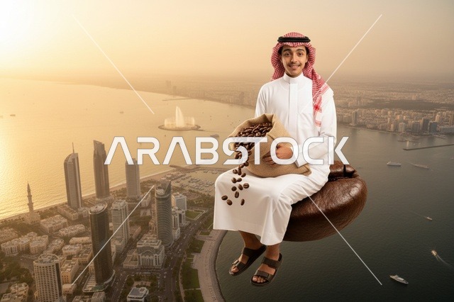 رجل سعودي على حبة بن فوق كورنيش جدة