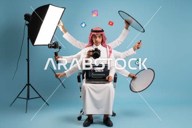 Saudi Man Content Creator Professional Media Production