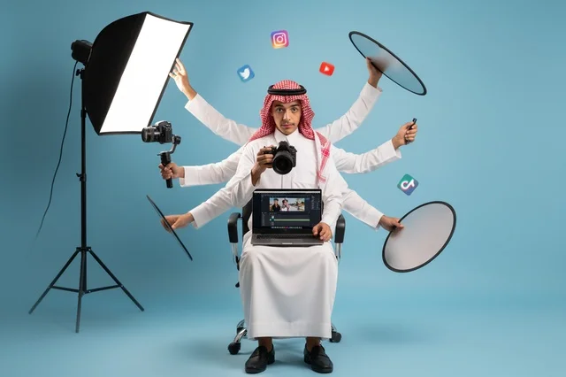 صانع محتوى سعودي محترف في إنتاج الوسائط الرقمية